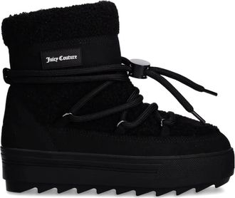 Juicy Couture logo-tag snow boots - women - Fabric/Rubber/Fabric - 36 - Black