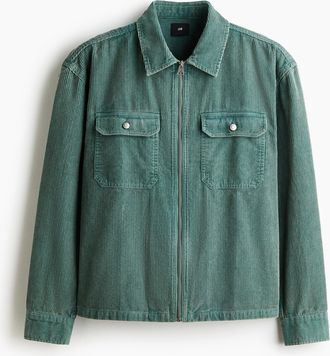 H&M Overshirt aus Cord - Turquoise