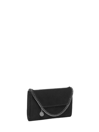 Stella McCartney Womens Crossbody Wallet Falabella Black Polyester & Purses