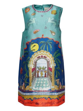 Alemais Surrealist Summer sleeveless mini dress - Blue