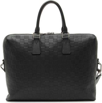 Louis Vuitton Black Damier Infini Porte-Documents Jour Briefcase (Authentic Pre-Loved)
