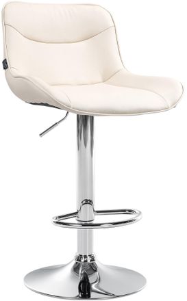 Clp Taburete De Bar Vonore En Polipiel Crema Cromado