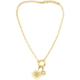 Panacea Sunburst Pendant Necklace in Gold at Nordstrom