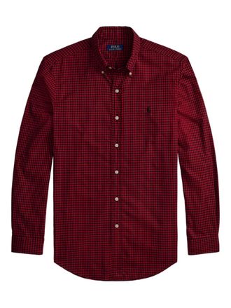 Polo Ralph Lauren gingham-check long-sleeve shirt - men - Cotton - L - Red