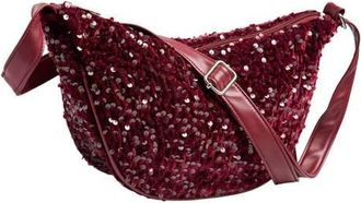 Pieces crossbody tas PCKAM AMANDA met pailletten bordeauxrood