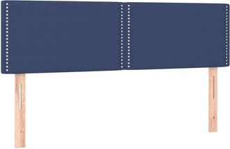 vidaXL Cabecero Con Led De Tela Azul 144x5x78/88 Cm Vidaxl