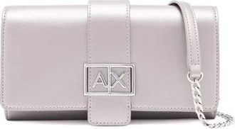A|X Armani Exchange Chain Crossbody Wallet - Dames - Schoudertassen - Grijs - ONE Size - Tassen