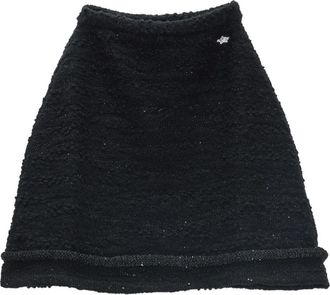 Genny Tweed Paillettes Rok - Dames - Korte rokken - Zwart - S - Tweed - Rokken