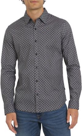 DKNY Forbes Button-Up Shirt in Black at Nordstrom Rack, Size X-Large