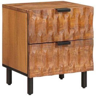 vidaXL Bedside Cabinet Brown 40 x 33 x 46 cm Solid Mango Wood vidaXL