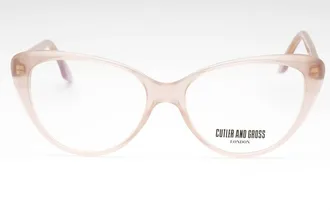 Cutler and Gross CGOP137056 Cat-Eye Plastic Frame Eyeglasses - Pink