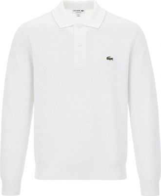 Lacoste Flour Moss Stitch Long-Sleeve Polo Shirt
