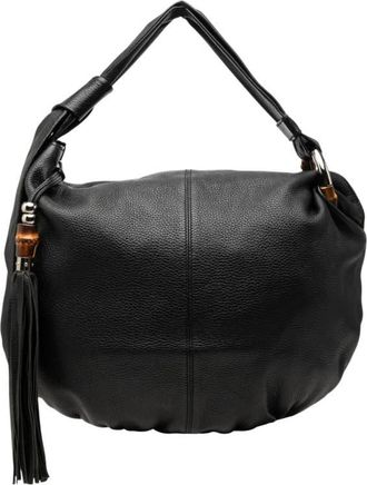 Gucci Pre-owned Gucci Medium Calfskin Bamboo Jungle Hobo Ladies QB4ZOUS52MKTRN08