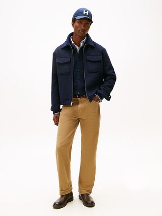 Tommy Hilfiger Mens Garment-Dyed Relaxed Jean - Safari Canvas - 30W x 34L
