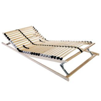 Berkfield Home Slatted Bed Base Natural wood, Black, Grey 70 x 190 cm in Brown