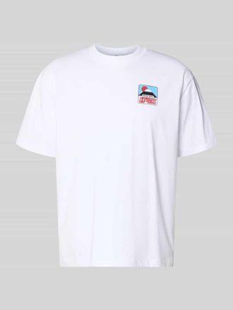 Edwin T-Shirt mit Label-Print Modell SUNSET ON FUJI SAN in Weiss, Gr&ouml;&szlig;e XXL