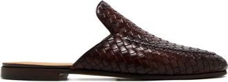 Magnanni Mules in pelle con design intrecciato - Marrone