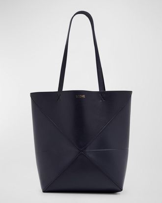 Loewe Puzzle Fold Medium Tote Bag in Shiny Leather