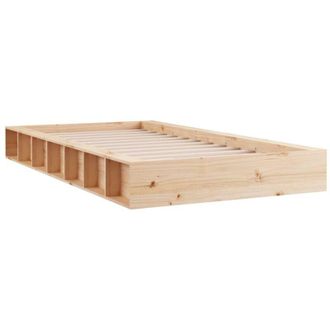 vidaXL Estructura de cama de madera maciza 90x200 cm Vidaxl