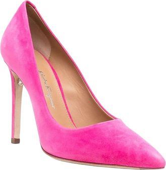 Ferragamo 100Mm Pointed Leather Pump