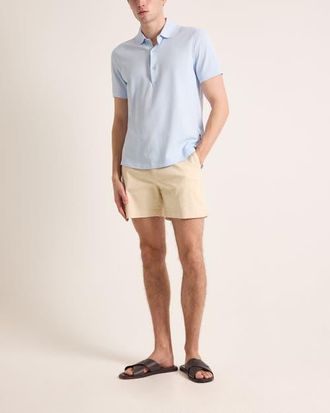 Orlebar Brown Bruno Pique Classic Fit Pique Polo in Surfside Blue at Nordstrom, Size Xxx-Large