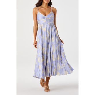 ASTR the Label Maeve Midi Dress in Periwinkle Floral at Nordstrom, Size X-Small