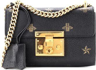Gucci Padlock Printed Leather Small shoulder bag - Zwart