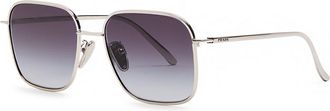 Prada Aviator-style Metal Sunglasses - Silver - One Size
