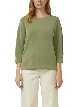 s.Oliver Sweatshirt S.OLIVER, Damen, Gr. 34, khaki, Sweatware, Obermaterial: 47% Modal, 41% Polyester, 12% Elasthan, unifarben, bequem h&uuml;ftbedeckend, Rundhals,