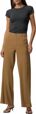 Kut from the Kloth Womens Meg Hi Rise Wide Leg Linen Pants In Wood