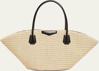 Givenchy Antigona Small Tote Bag in Faux Raffia