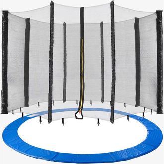 OEM Rete Di Sicurezza Per Trampolino Da 366 Cm - Schiuma Epe Da 20 Mm - Pvc Resistente Ai Raggi Uv - Per 8 Pali - Blu