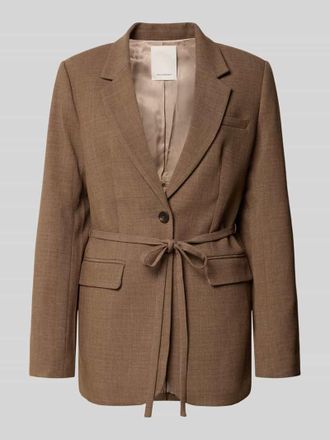 Moss Copenhagen Blazer mit Viskose-Anteil Modell Darina in Taupe, Gr&ouml;&szlig;e XL