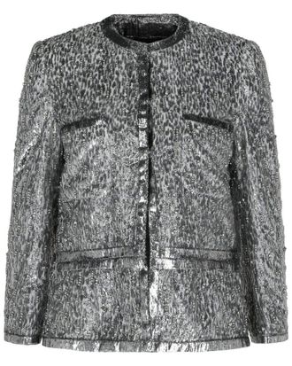 Givenchy Animal Print Single-Breasted Jacket