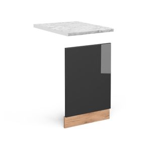 Vicco Panel Frontal R-line, Antracita Alto Brillo, 45 Cm, Et M&aacute;rmol