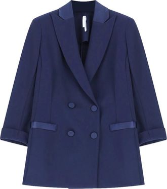 Imperial Giacca Doppio Petto - Dames - Blazers - Blauw - 2XS - Leer - Jassen
