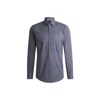 HUGO BOSS Heren, Overhemden, Blauw, Maat: L Katoen