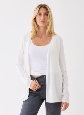 Majestic Filatures Soft Touch Open Cardigan in Blanc at Nordstrom, Size 2