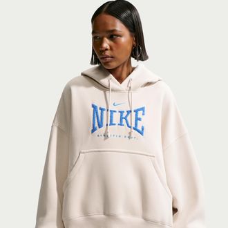 Nike Womens Nike Sportswear Phoenix Fleece Oversized Hoodie in Brown | IR4993-104