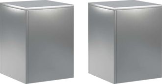 vidaXL Soporte De Plantas 2 Pcs Plateado 30 X 30 X 40 Cm Vidaxl
