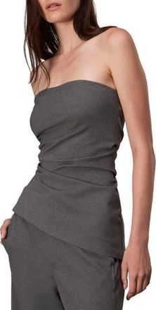 Rag & Bone Irina Ruched Strapless Top in Charcoal at Nordstrom Rack, Size X-Small