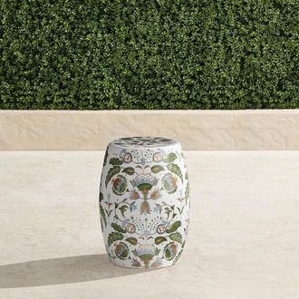 Frontgate Melograna Handpainted Accent Stool - Frontgate