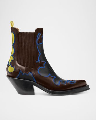 Gabriela Hearst 50mm Cassidy Leather Cowboy Ankle Boots