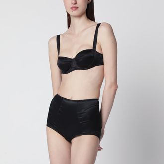 Dolce & Gabbana Black satin culottes