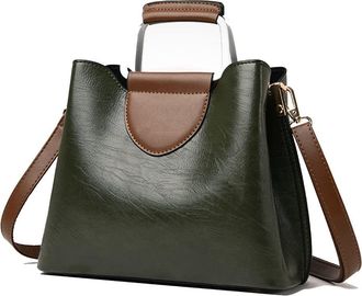 Generic Leather Purses and Handbags for Women Tote Top Handle Crossbody Bag Casual Satchel Ladies Large Shoulder Bags (Green)