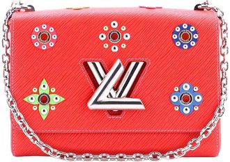 Louis Vuitton Twist Handbag Limited Edition Flower Embellished Epi Leather Mm (Authentic Pre-Loved)