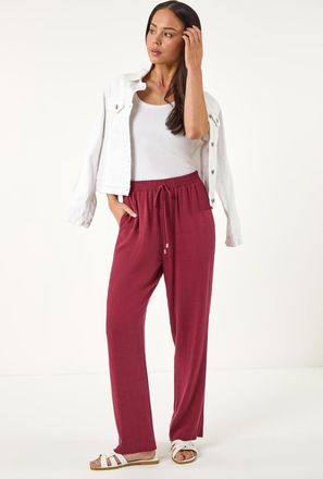 Roman Linen Mix Tie Waist Trousers