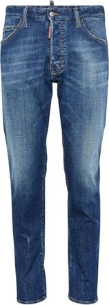 Dsquared2 Blauwe Jeans Herfst Winter Collectie - Heren - Slim Fit Jeans - Blauw - 2XL - Katoen - Jeans