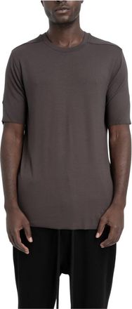 Thom Krom Tops, Heren, Bruin, S, Slim Fit Viscose Stretch T-shirt met Ronde Hals