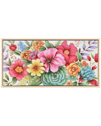 Empire Art Direct Floral Symphony Heavily Textured Hand-Painted Framed Canvas Wall Art